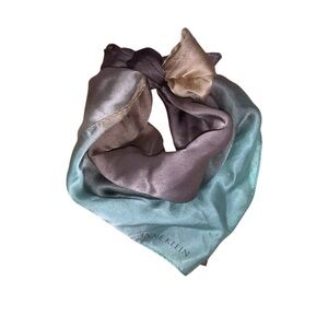 Anne Klien Blue & Grey Silk Scarf